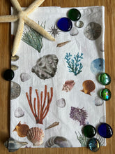 Load image into Gallery viewer, Mushroom or Seashell edge-to-edge print tea towel