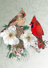 Load image into Gallery viewer, Cardinals with Magnolia &amp; Pine