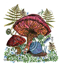 Load image into Gallery viewer, Mushroom with Snail &amp; Ferns